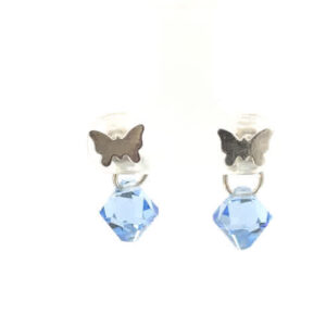 Aretes de plata Mariposa azul