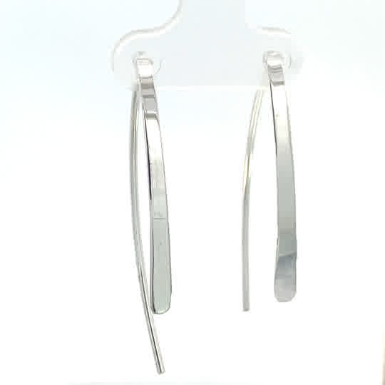 Aretes de plata Violador plano - Imagen 2
