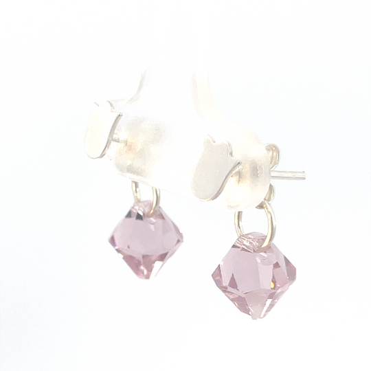 Aretes de plata Tulipán rosa - Imagen 2