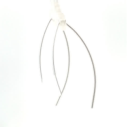Aretes de plata Violador plano - Imagen 5