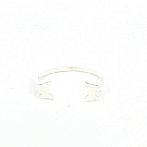 Anillo de plata Mariposas abierto
