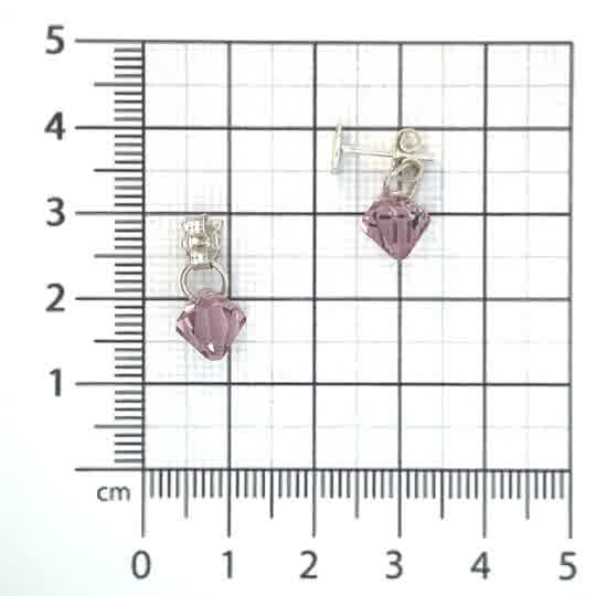 Aretes de plata Tulipán rosa - Imagen 5