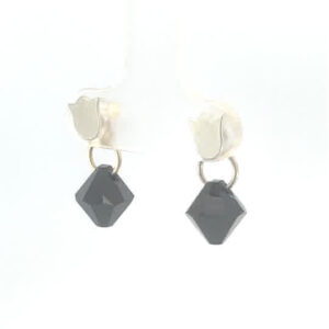 Aretes de plata Tulipán negro