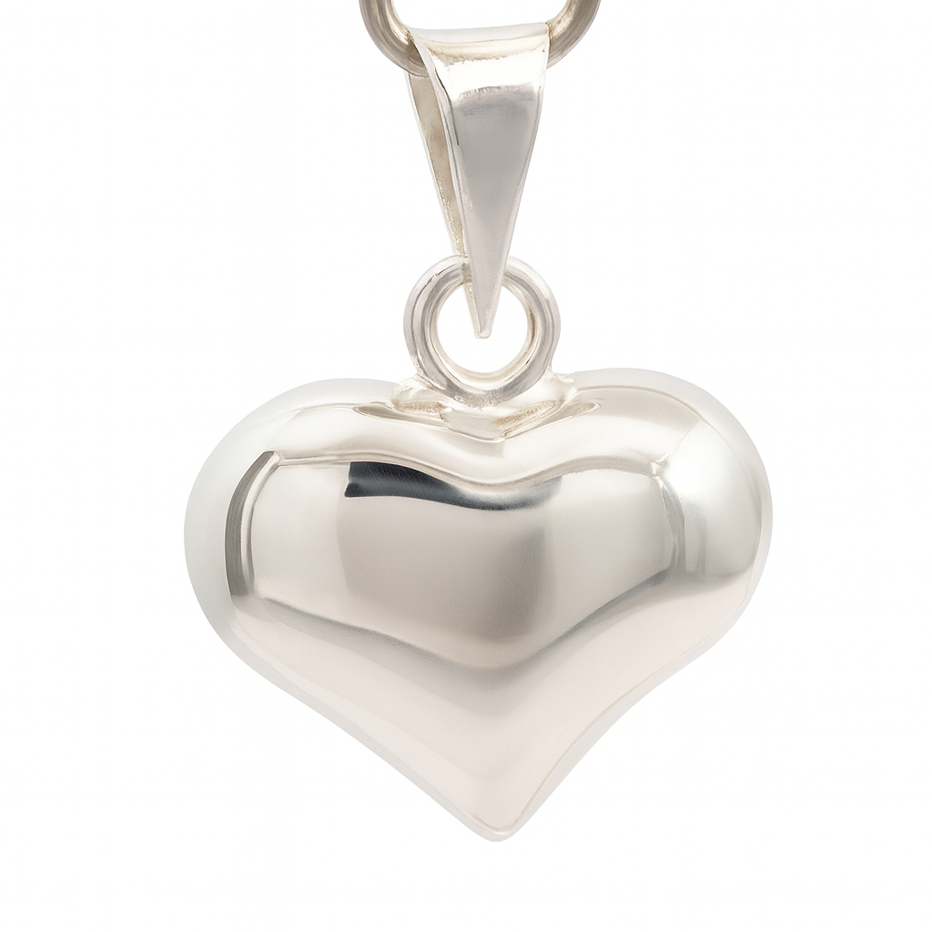 Dije plata .925 Corazón globo liso