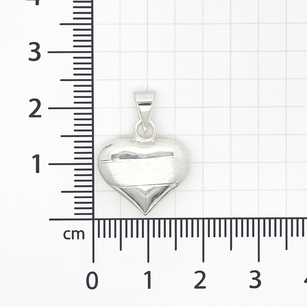 Dije plata .925 Corazón globo diamantado - Imagen 2